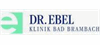 Firmenlogo: Dr. Ebel Fachklinik Bad Brambach Firmenlogo: Dr. Ebel Fachklinik Bad Brambach